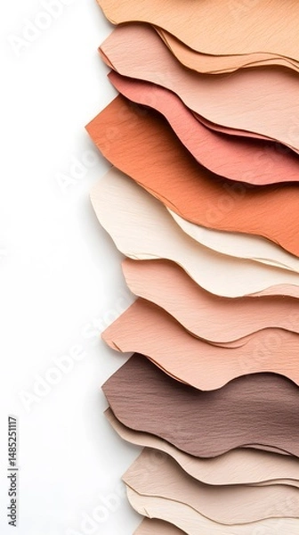 Obraz Layered Handmade Cotton Paper Textures with Deckled Edges