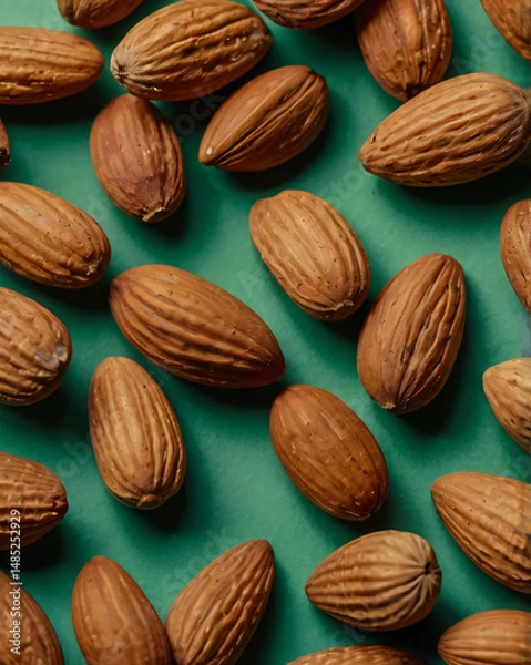 Fototapeta A simple yet elegant display of almonds.