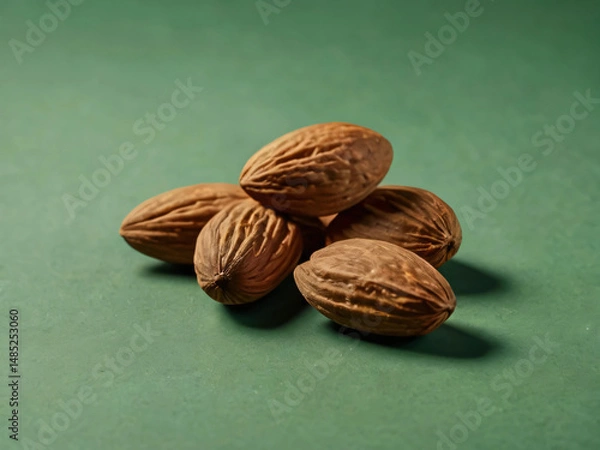 Fototapeta A simple yet elegant display of almonds.