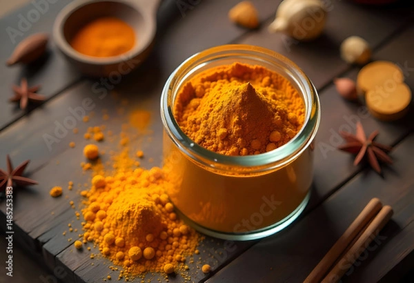 Obraz Indian spice powders in rack