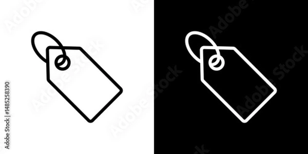Fototapeta Price tag icon line art, vector set