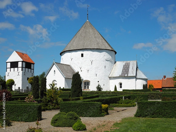 Obraz Die Rundkirche von Nylars auf Bornholm