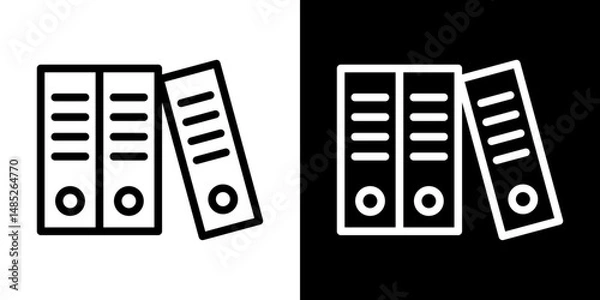 Fototapeta Binder icon line art, vector set