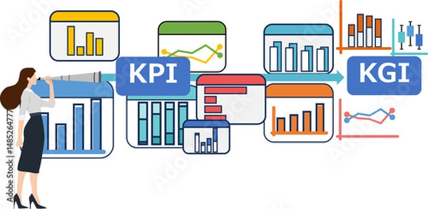 Fototapeta ビジネスマーケティングのイラスト