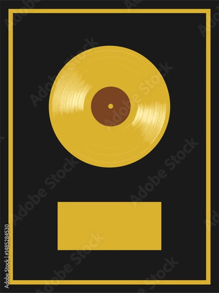 Obraz Vektor Grafik - Goldene Schallplatte - Auszeichnung