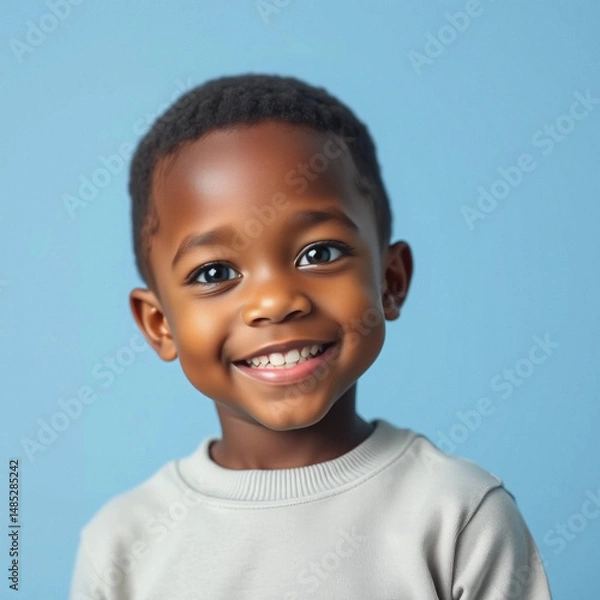 Obraz portrait of a smiling African boy