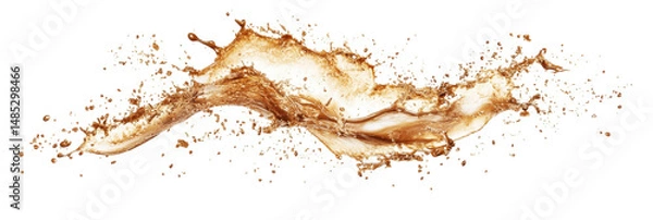 Obraz Isolated Brown Liquid Splash