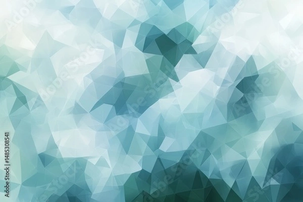 Fototapeta Abstract teal and light blue geometric background