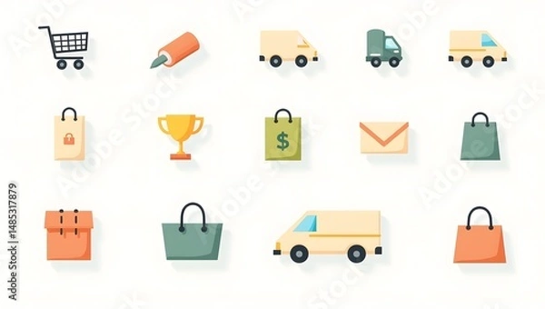 Fototapeta Minimalist Abstract Background with Soft Gradient Shapes—Soft pastel gradient abstract background featuring smooth organic shapes and subtle shadows in a minimalist modern design. High resolution and