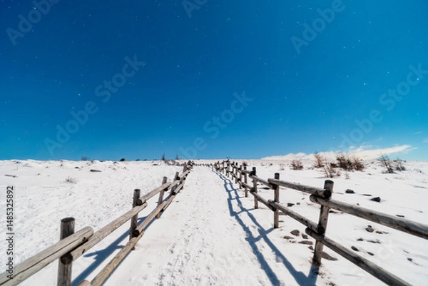 Obraz 美ヶ原 冬の夜空