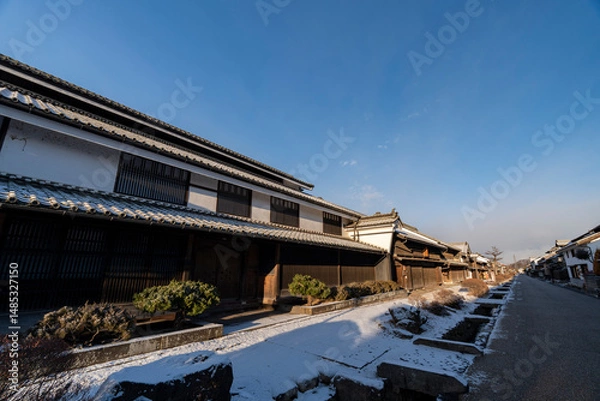 Obraz 海野宿の朝