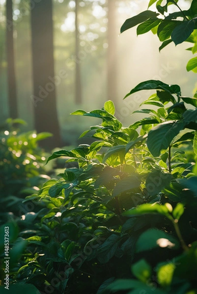 Obraz Sun rays through the trees