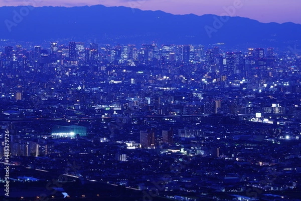 Fototapeta 大阪平野夜景