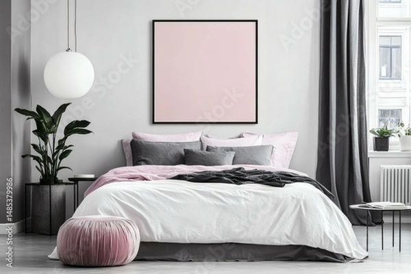 Obraz Modern Minimalist Bedroom Interior Design