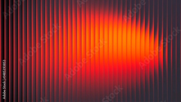 Obraz Summer heat glows through fractal glass. Vivid sunset gradient radiates warmth and energy. Bright summer sunset captured in glowing glass lines. Fractal glass design with sunset magic and golden light