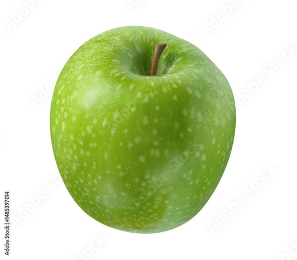 Obraz Large green apple with light spots