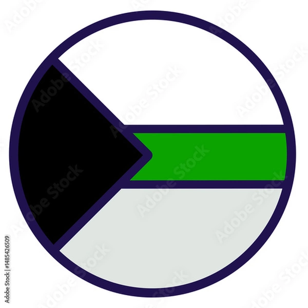 Obraz Circle lgbtq flag inclusive simple lines element set