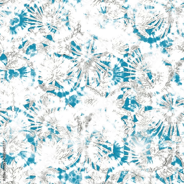 Fototapeta watercolor Shibori pattern, tie dye allover, textile, Shibori allover, tie dye pattern, watercolour pattern,design Abstract Print, Shibori print, Ajrakh Pattern and block print, batik pattern
