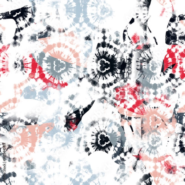 Fototapeta watercolor Shibori pattern, tie dye allover, textile, Shibori allover, tie dye pattern, watercolour pattern,design Abstract Print, Shibori print, Ajrakh Pattern and block print, batik pattern