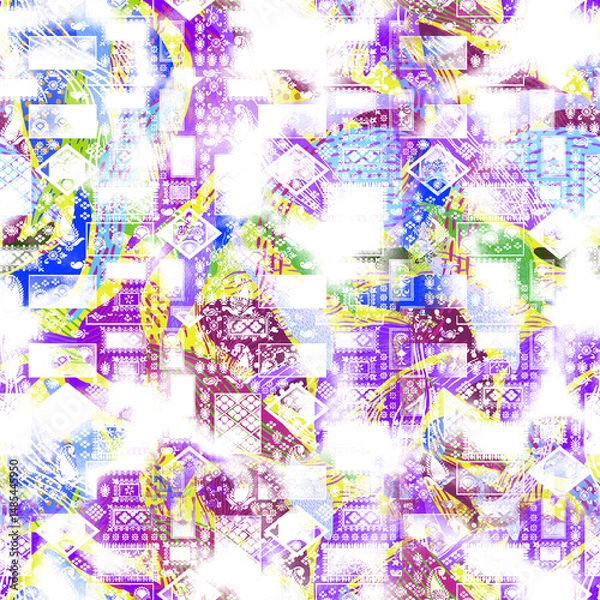 Fototapeta watercolor Shibori pattern, tie dye allover, textile, Shibori allover, tie dye pattern, watercolour pattern,design Abstract Print, Shibori print, Ajrakh Pattern and block print, batik pattern