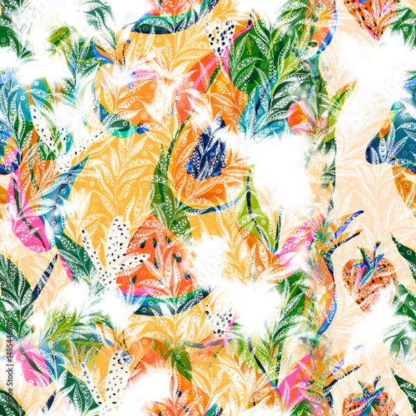 Fototapeta watercolor Shibori pattern, tie dye allover, textile, Shibori allover, tie dye pattern, watercolour pattern,design Abstract Print, Shibori print, Ajrakh Pattern and block print, batik pattern