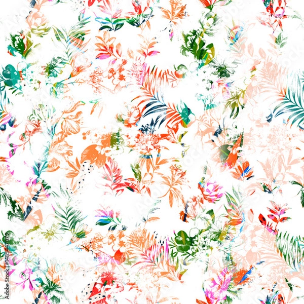 Fototapeta watercolor Shibori pattern, tie dye allover, textile, Shibori allover, tie dye pattern, watercolour pattern,design Abstract Print, Shibori print, Ajrakh Pattern and block print, batik pattern