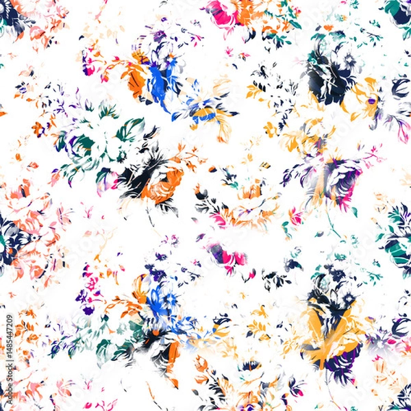 Fototapeta watercolor Shibori pattern, tie dye allover, textile, Shibori allover, tie dye pattern, watercolour pattern,design Abstract Print, Shibori print, Ajrakh Pattern and block print, batik pattern