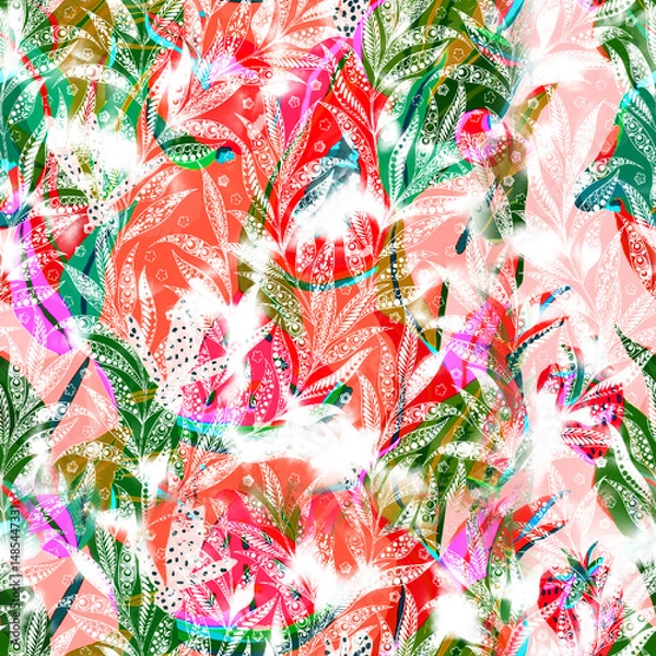 Fototapeta watercolor Shibori pattern, tie dye allover, textile, Shibori allover, tie dye pattern, watercolour pattern,design Abstract Print, Shibori print, Ajrakh Pattern and block print, batik pattern