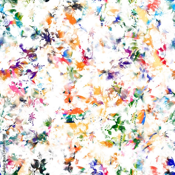 Fototapeta watercolor Shibori pattern, tie dye allover, textile, Shibori allover, tie dye pattern, watercolour pattern,design Abstract Print, Shibori print, Ajrakh Pattern and block print, batik pattern