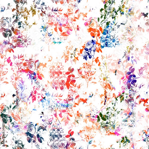 Fototapeta watercolor Shibori pattern, tie dye allover, textile, Shibori allover, tie dye pattern, watercolour pattern,design Abstract Print, Shibori print, Ajrakh Pattern and block print, batik pattern