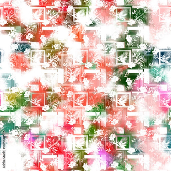 Fototapeta watercolor Shibori pattern, tie dye allover, textile, Shibori allover, tie dye pattern, watercolour pattern,design Abstract Print, Shibori print, Ajrakh Pattern and block print, batik pattern