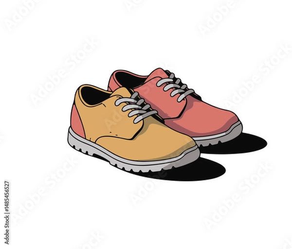Obraz Stylish Shoes A Pair of Colorful Oxfords