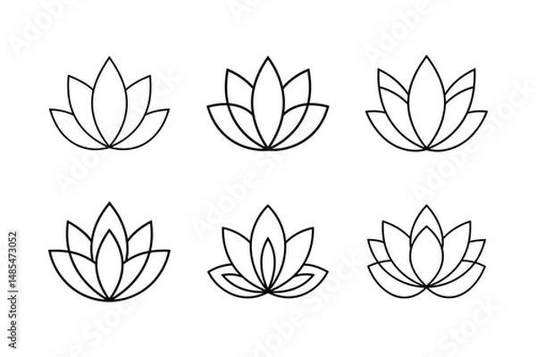 Obraz modern lotus icon with flat style
