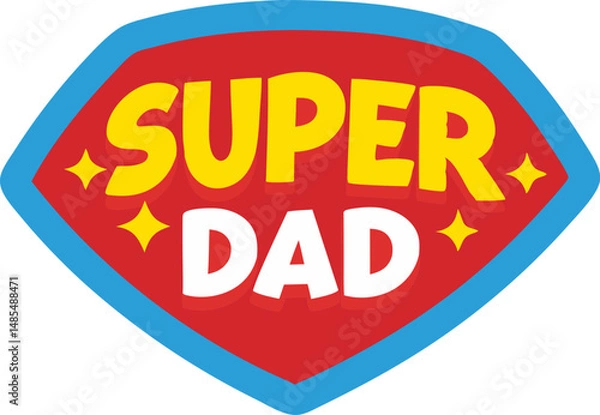 Obraz Super Dad Shield