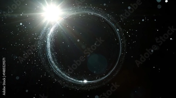 Obraz Celestial ring of stardust: A cosmic display of light and galactic wonder