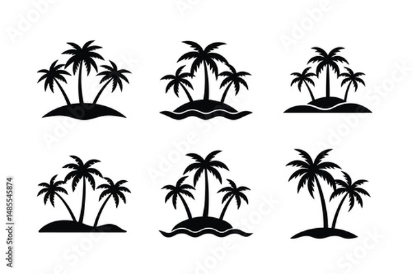 Obraz set of palm trees