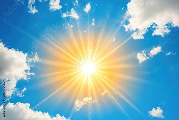 Fototapeta Brilliant Sunburst Through Clouds