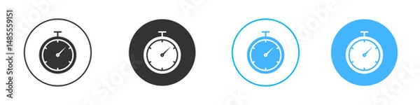 Obraz Timer icon Editable flat style, illustration icons