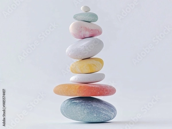 Obraz Balanced Colorful Stones