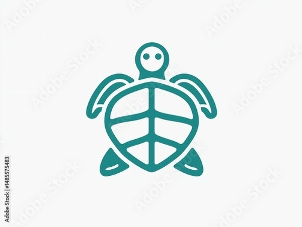 Fototapeta Teal Turtle Icon