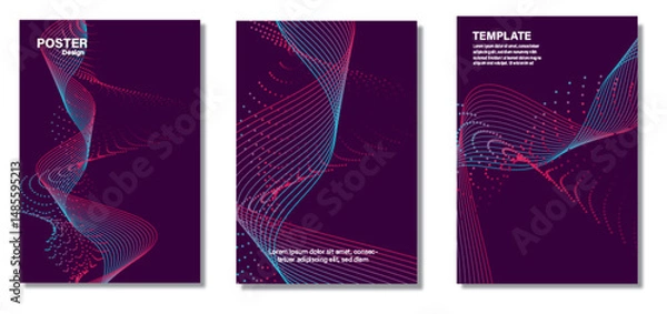Obraz Set of business card templates.