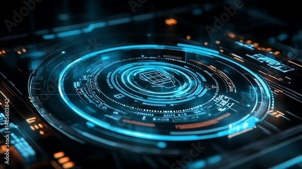 Fototapeta A smartphone with AI-powered virtual reality gaming capabilities

