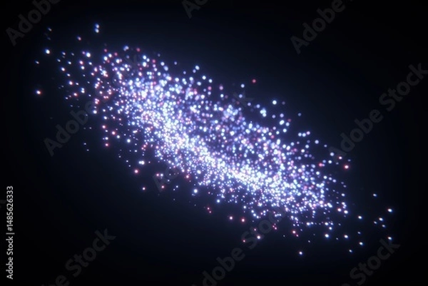 Obraz Cosmic view of a galaxy filled with sparkling stars and light.