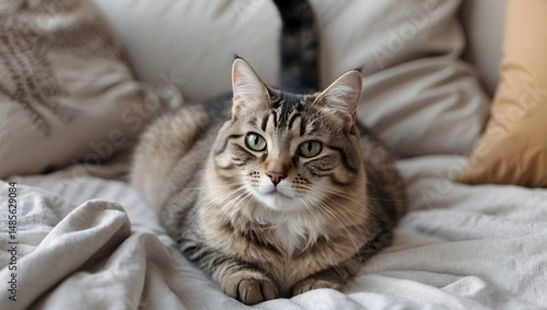 Obraz Chic minimalist design for cat lovers delight