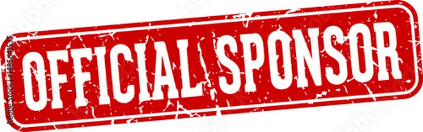 Fototapeta official sponsor rectangular sign. official sponsor stamp