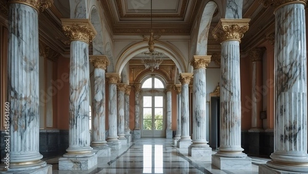 Obraz Exquisite marble pillars showcasing timeless architectural elegance
