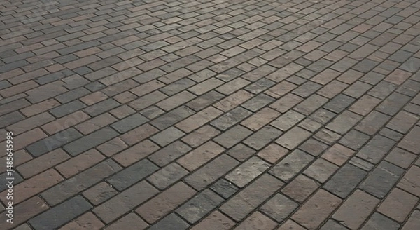 Obraz Detailed brick paving pattern
