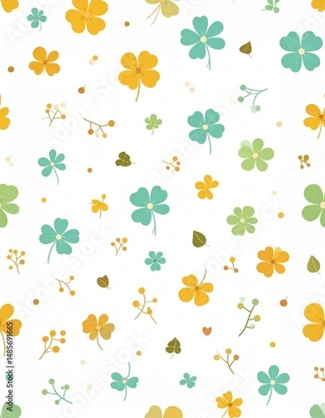 Obraz seamless background with flowers