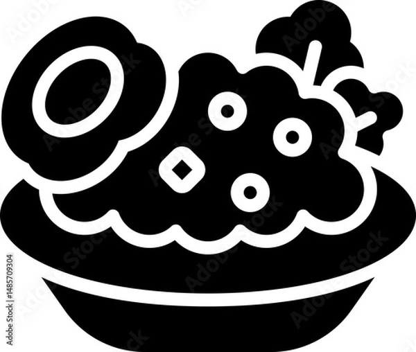 Fototapeta Fried rice icon