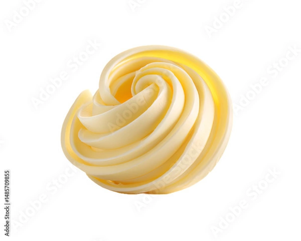 Fototapeta butter flake on transparent background